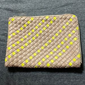 Nude and Neon Yellow Wallet